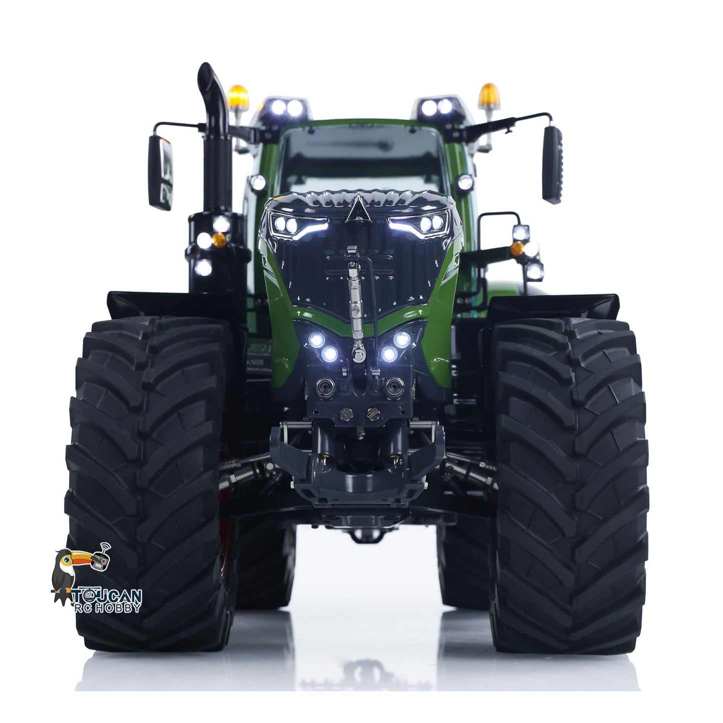 LESU AOUE 1050 4x4 1/14 Tracteur RC hydraulique en métal avec radio, batterie, unité de fumée, système sonore de mise à niveau