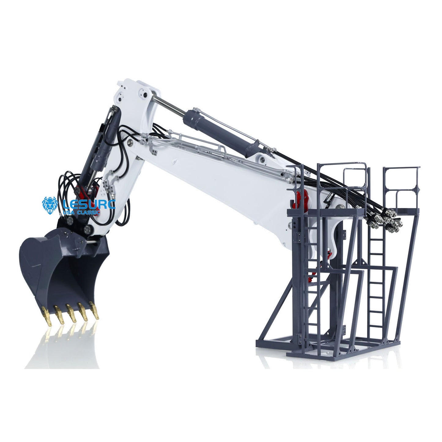 LESU 1/14 RC Full Hydraulic Excavator LR960 Demolition Digging Arm Pump Lights Demolition Digger