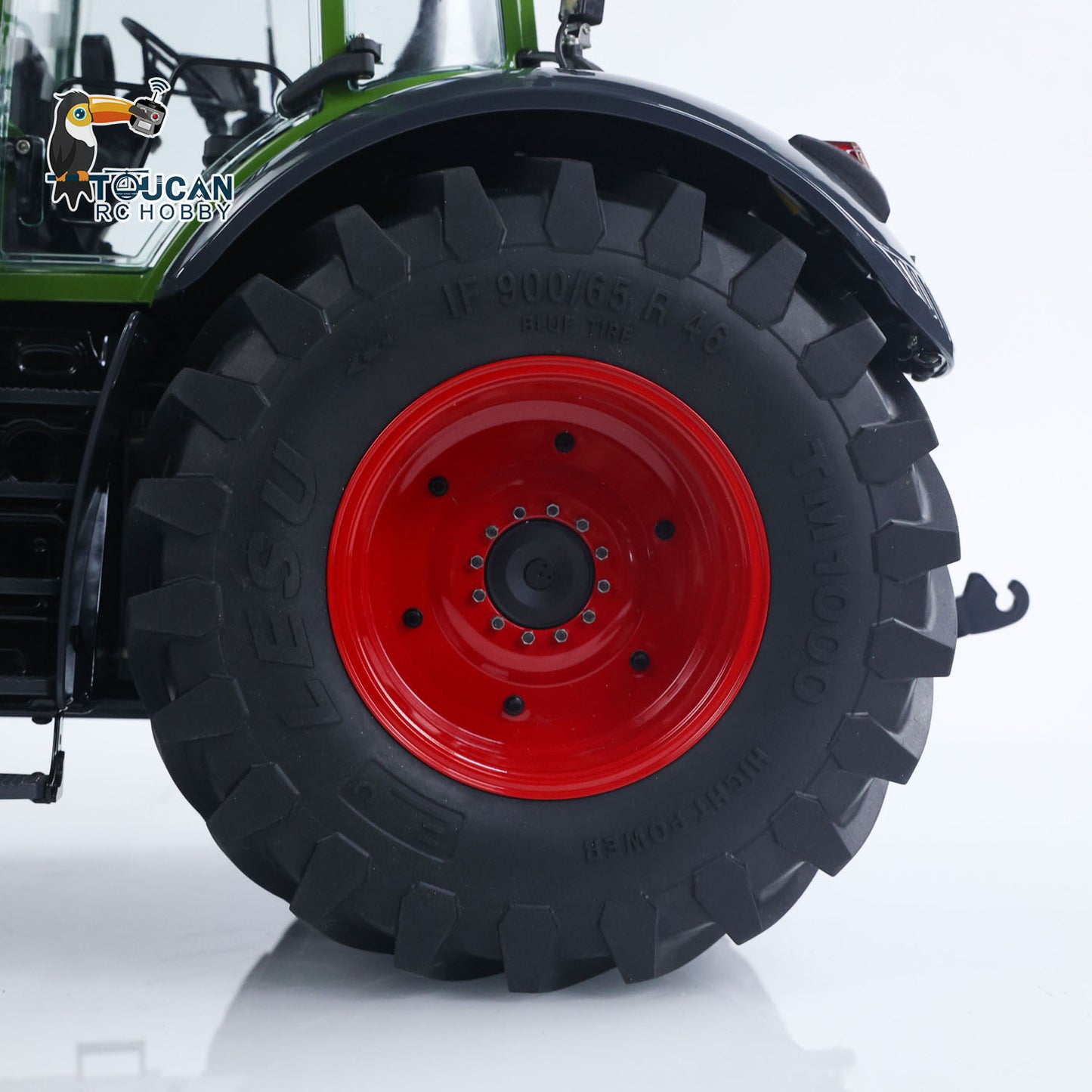 LESU AOUE 1050 4x4 1/14 Tracteur RC hydraulique en métal avec radio, batterie, unité de fumée, système sonore de mise à niveau