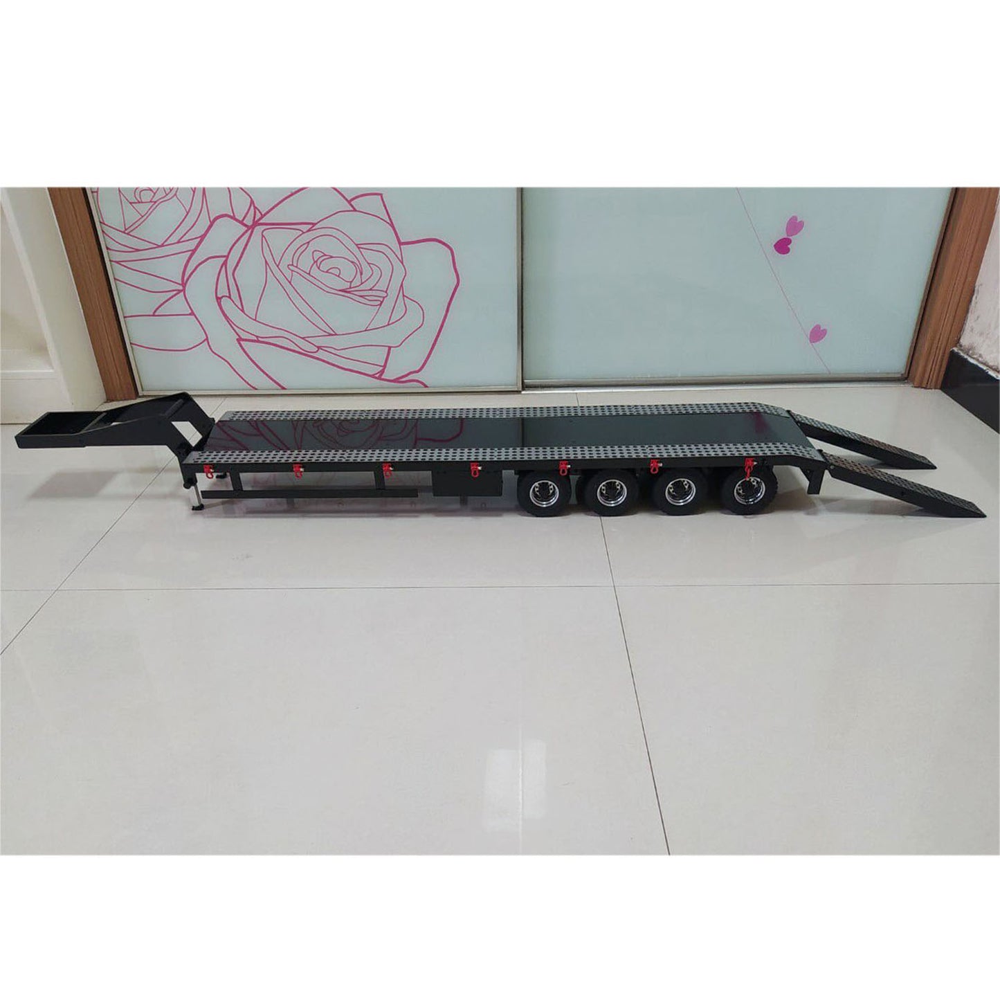 1/14 4 Axles Gooseneck Semi-trailer Trailer for RC Tractor Truck