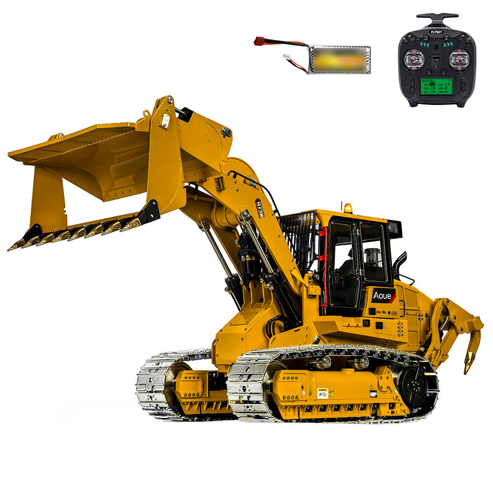 Chargeur hydraulique RC 1/14 LESU 973K RTR RC Voiture à chenilles Godet ouvrable Charrue arrière