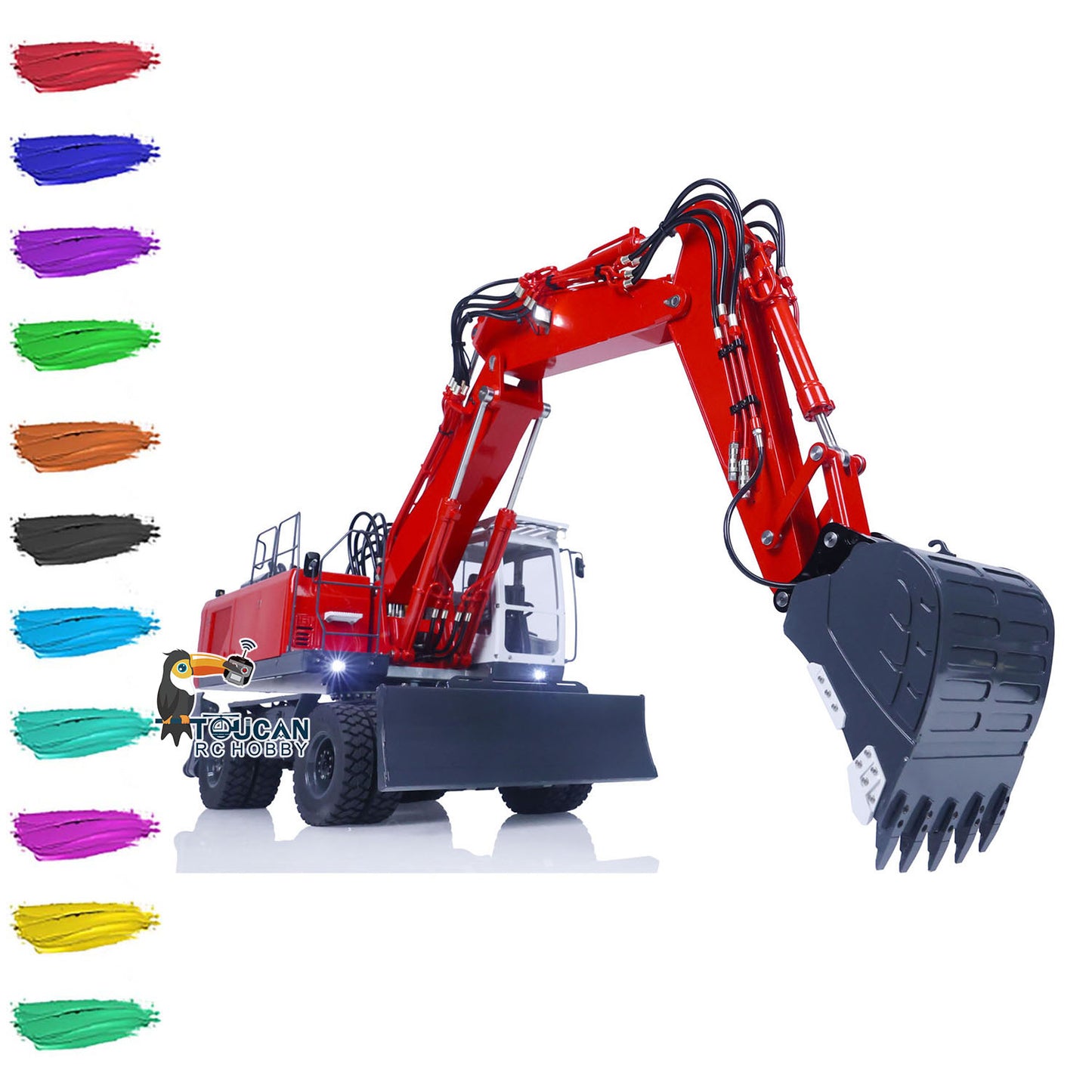 LESU 3 bras 1/14 ET30H RC Excavateur hydraulique sur roues Pelle PNP