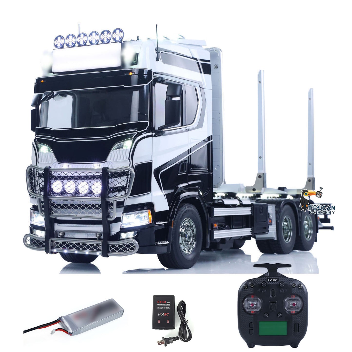 TAMIYA SC770S 56360 6x4 1/14 RC Timber Truck RTR 3Speed Vehicles Smoke Light Sound ST8 Radio Battery