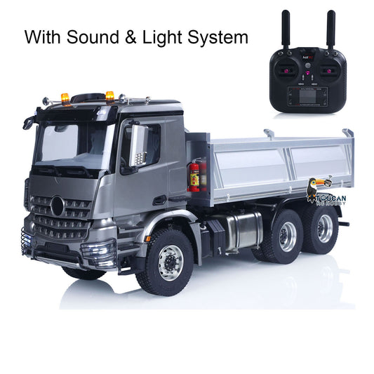 US STOCK 6X6 Metal Chassis 1/14 RC Hydraulic Dumper 2Speed TAMIYA 3348 Radio Controlled Tipper Model Car Differential Axle Light Sound