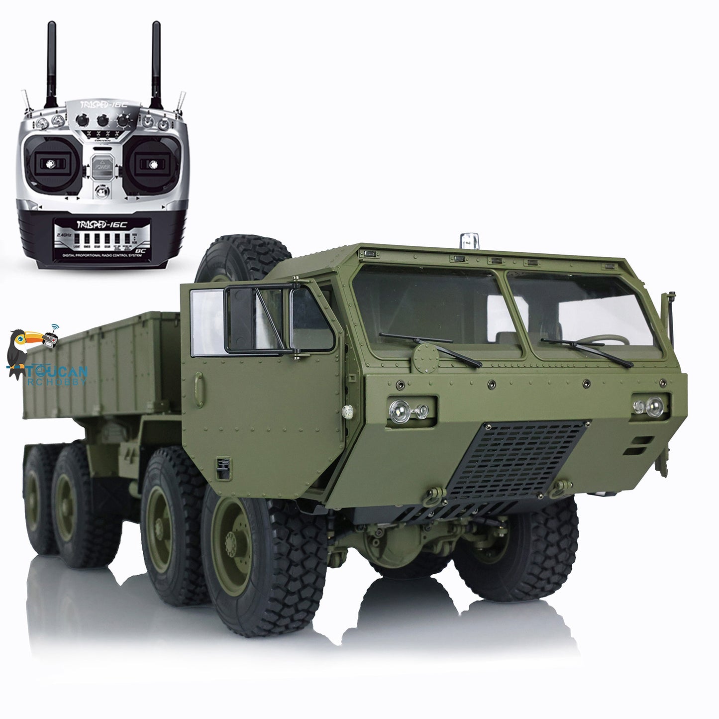 US STOCK HG 1/12 RC US Military Truck Metal 8*8 Chasis Model 2.4G Radio Servo Motor P801