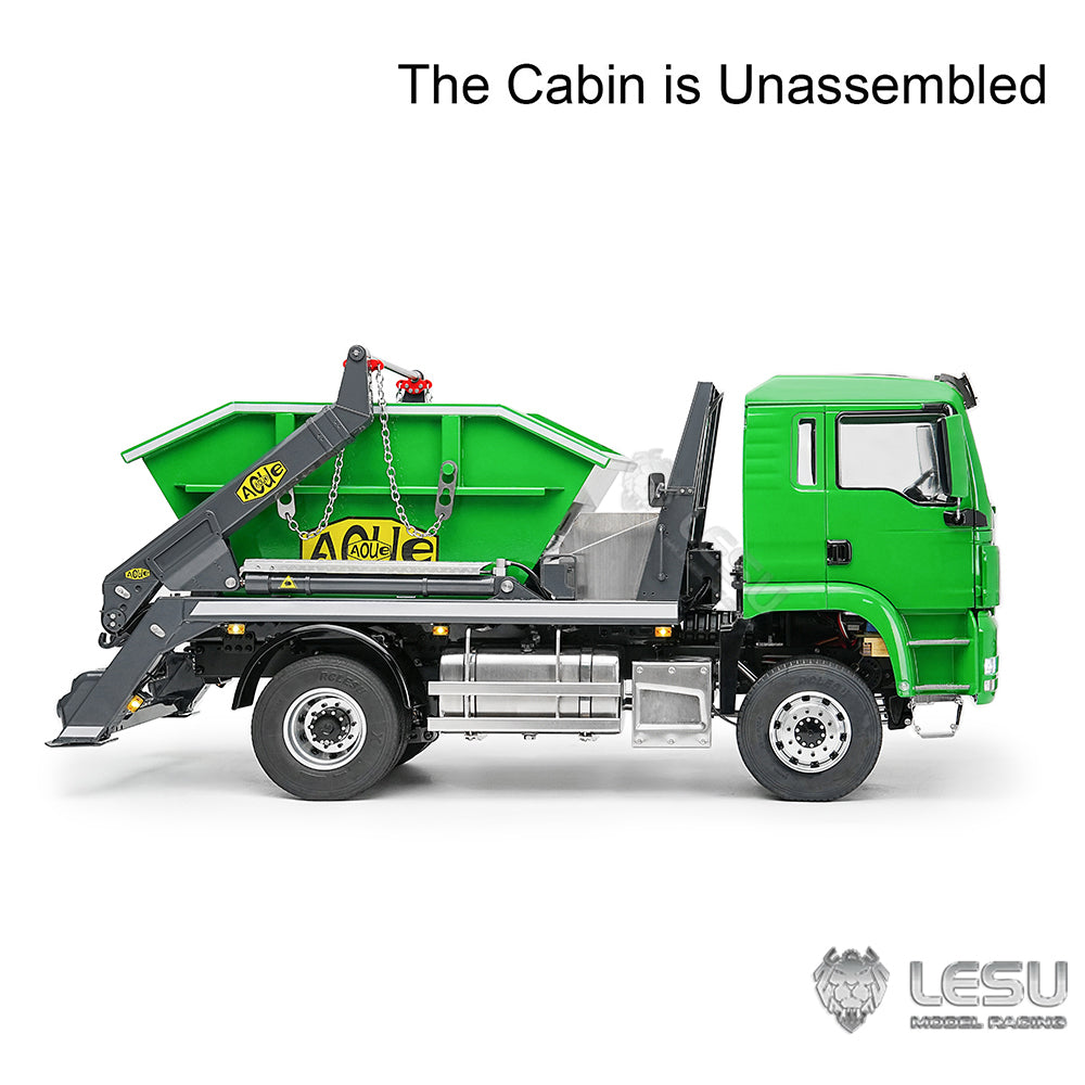 LESU 4X4 1/14 RC Hydraulic Swing Arm Garbage Truck Skip Loader TGS Paintied Car