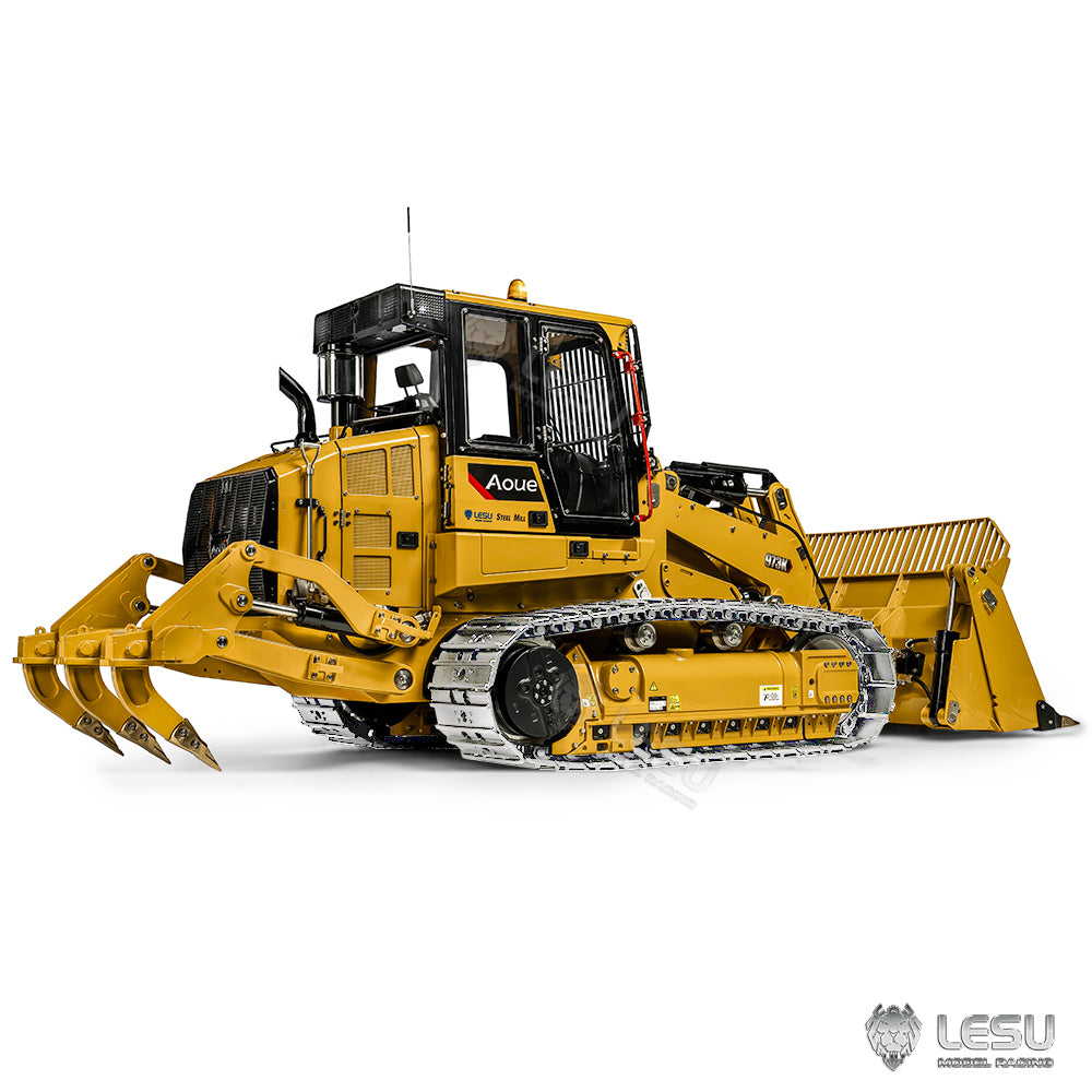 Chargeur hydraulique RC 1/14 LESU 973K RTR RC Voiture à chenilles Godet ouvrable Charrue arrière