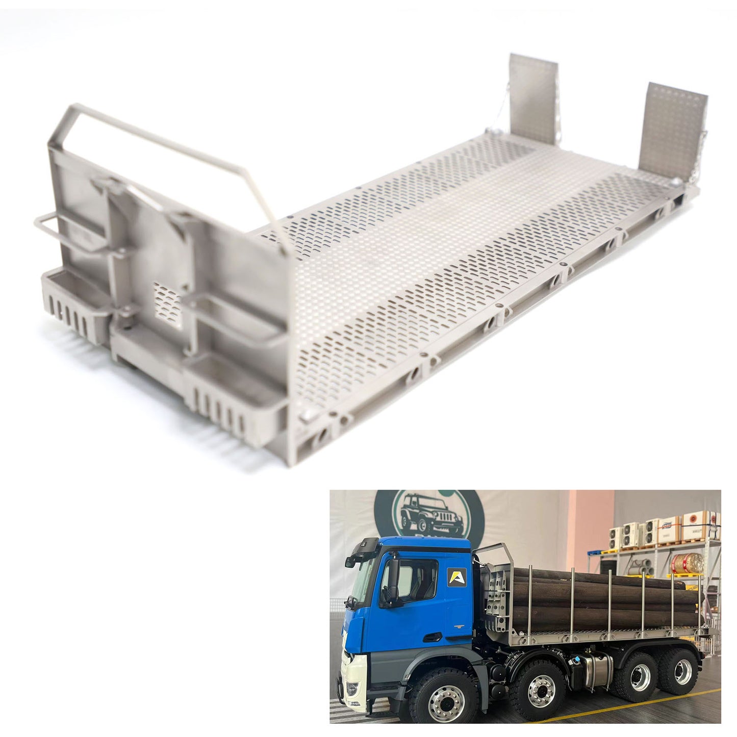 IN STOCK Metal Timber Flatbed for Kabolite 1/14 8X8 RC Hydraulic Dumper K3365 K3366