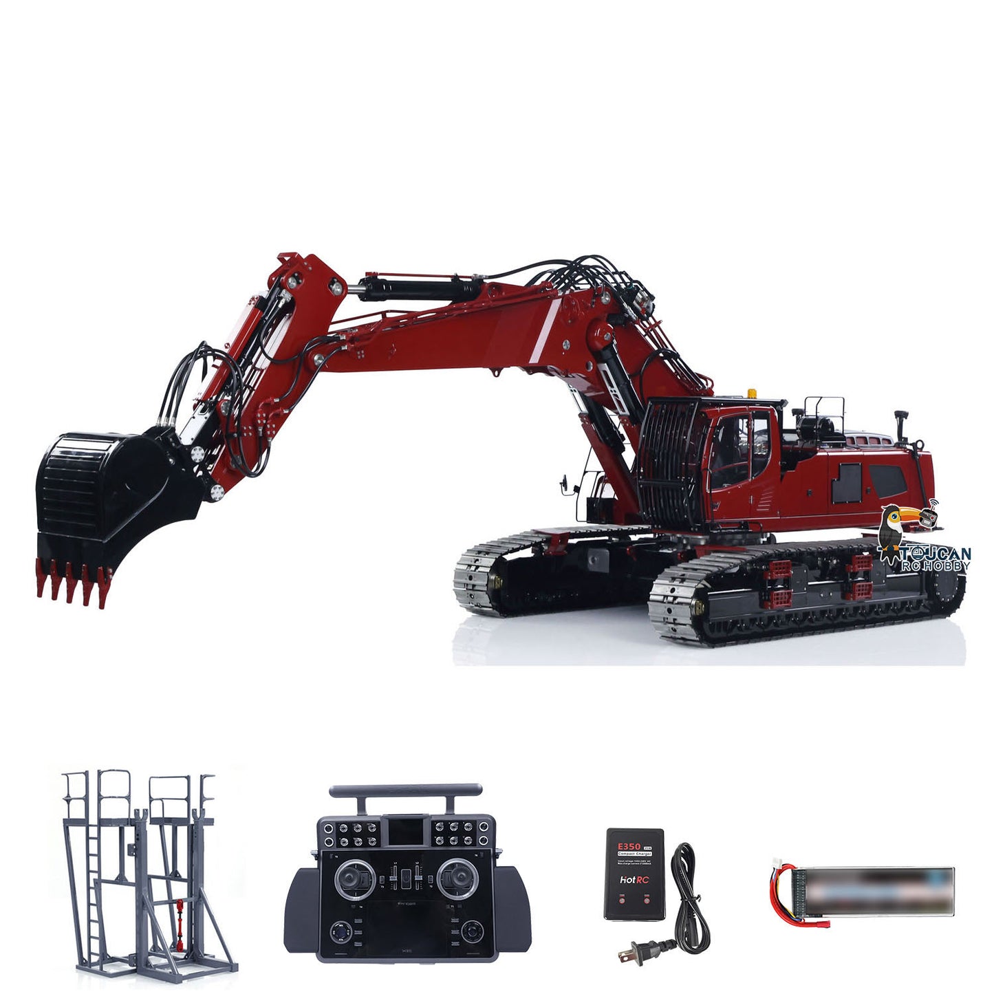 LESU LR960 Remote Control Digger 1/14 RC Full Hydraulic Excavator RTR Construction Vehicle Light Sound Smoke Unit Frsky XE Radio