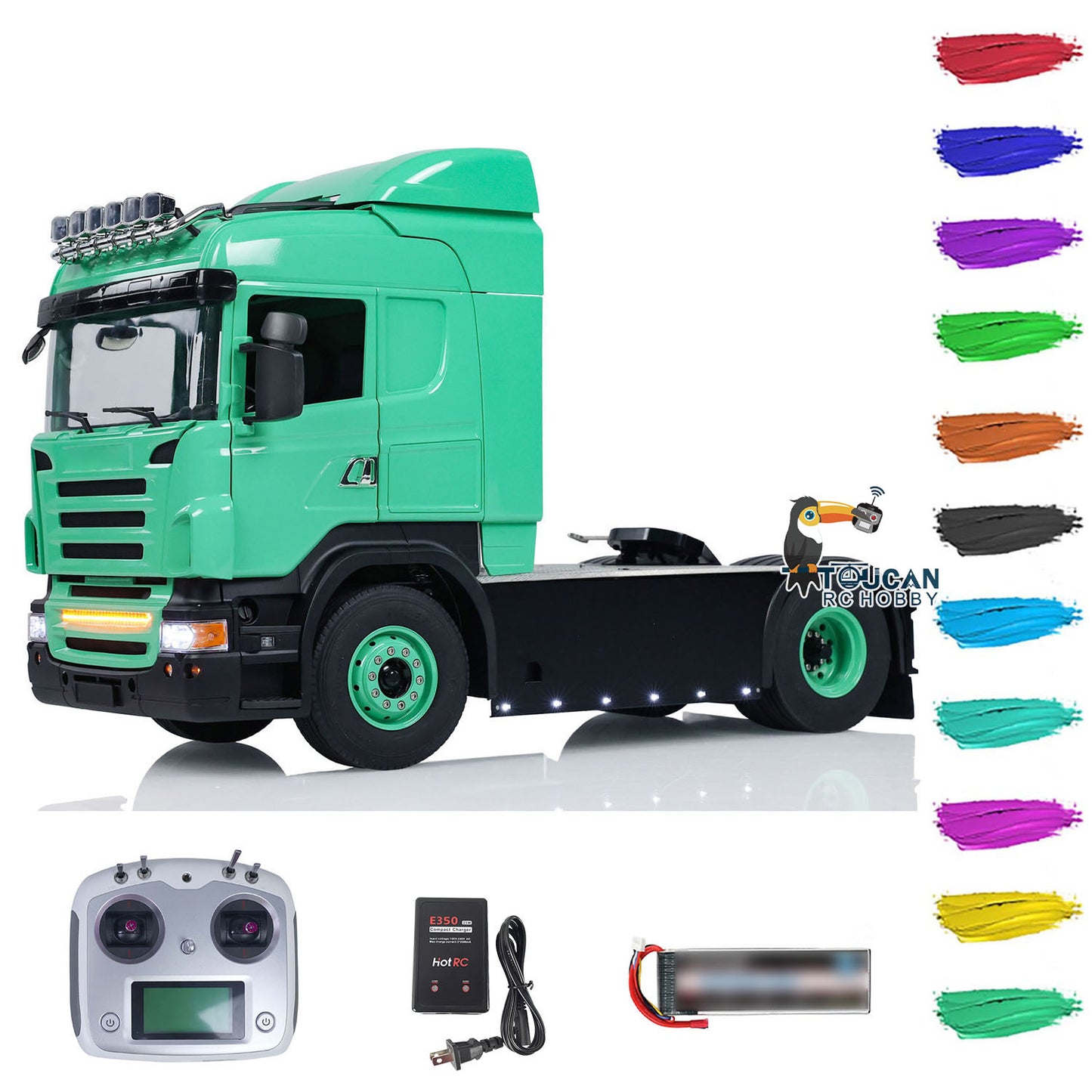 Camion tracteur 4X4 LESU à châssis métallique 1/14 RC