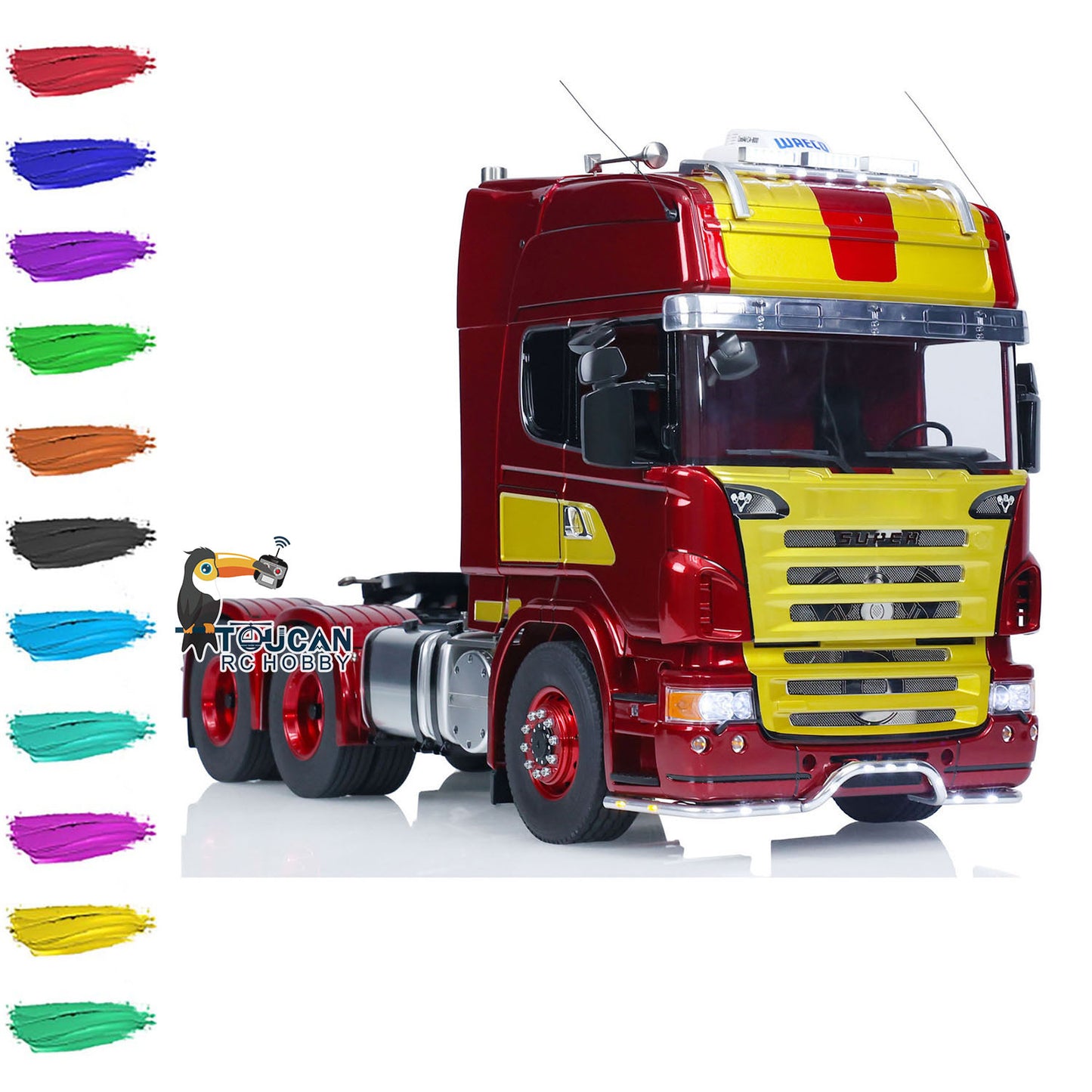 IN STOCK 1/14 6x6 RC Tractor Truck TOUCAN Metal Chassis Remote Control Cars Lights Sounds
