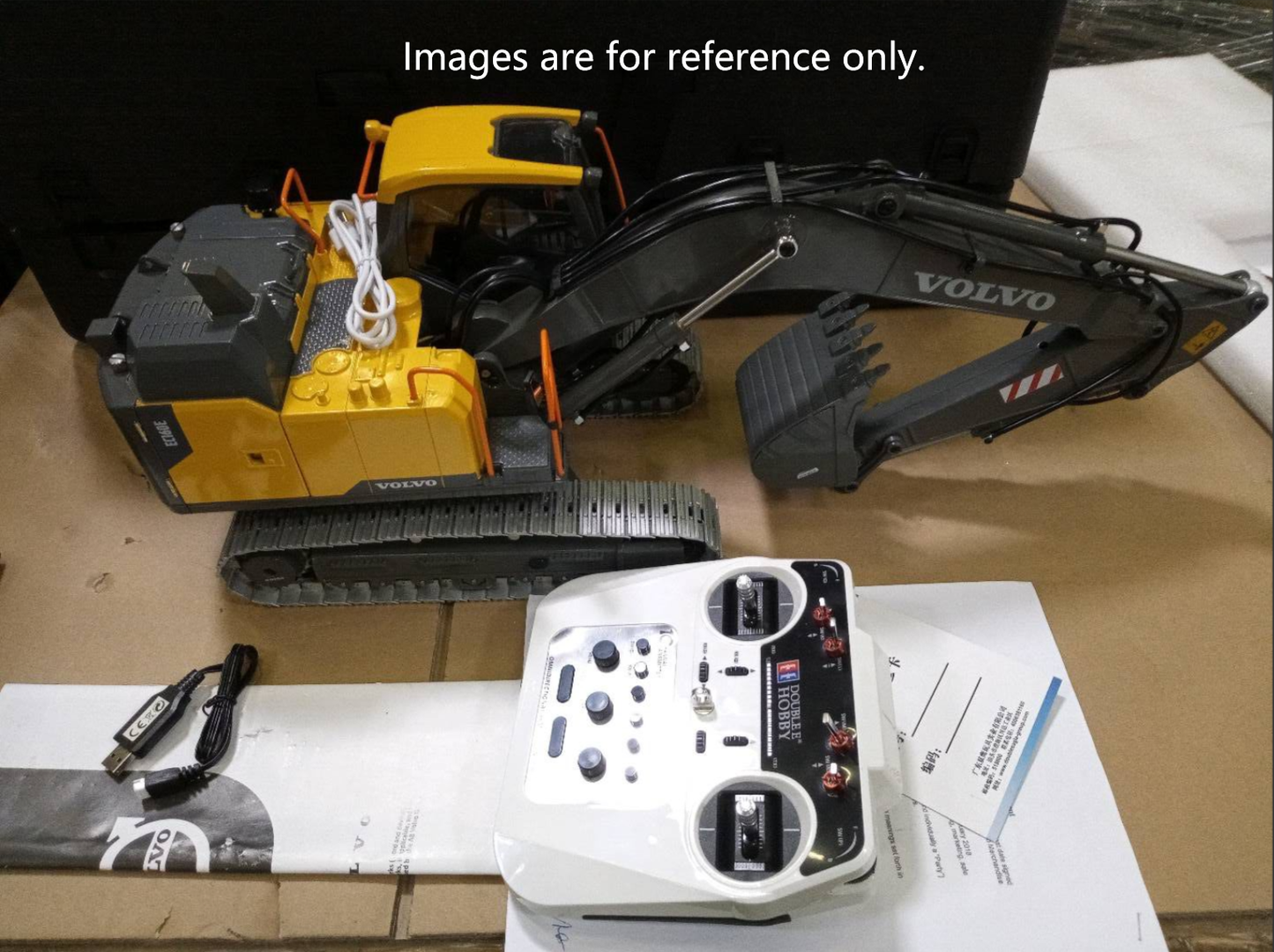 Second Hand Fast Shipping 1:14 RC Excavator Double E E010 EC160E Full Alloy Metal Engineering Vehicle Toys
