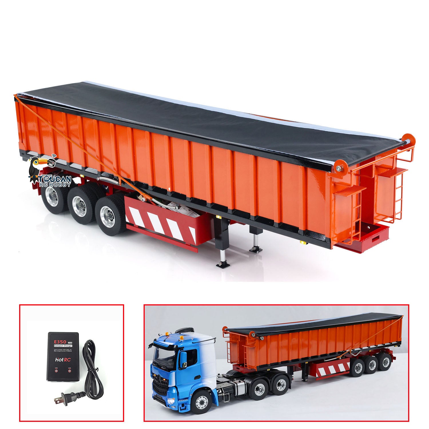 hobby markise 1/14 Metall 3 Achsen Hydraulischer Kippanhänger Elektrische Markise fü – Oliverhobby
