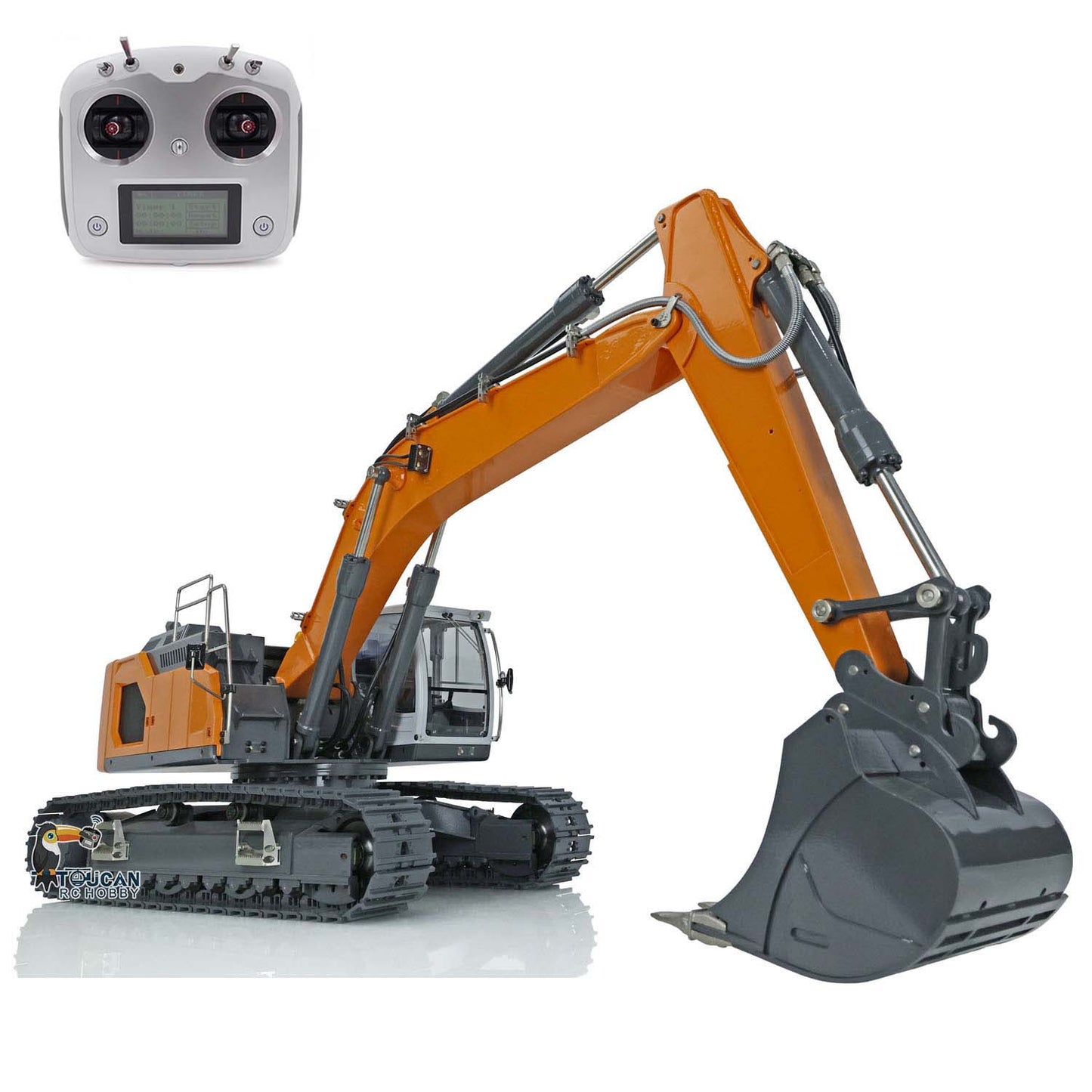 EN STOCK XDRC 945 Pelle sur chenilles hydraulique RC PNP en métal 1/14
