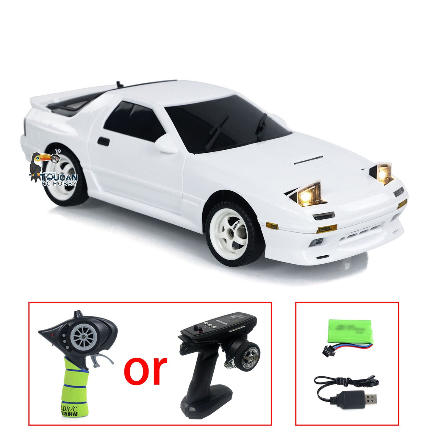 LDRC LD1802 1/18 4*2 RX7 RC Rennwagen RWD Gyroskop
