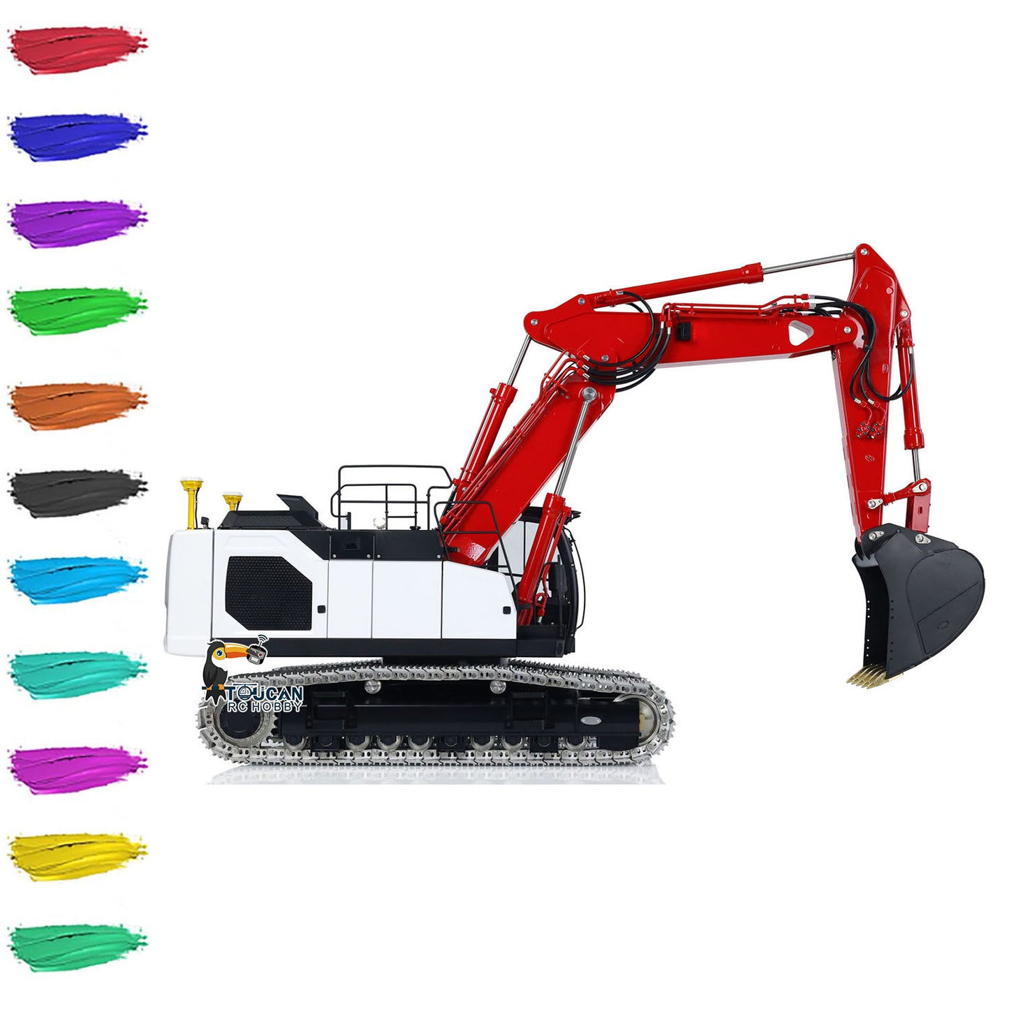 EN STOCK LESU LR945 1/14 Kits d'excavatrice hydraulique RC à 3 bras PNP RTR