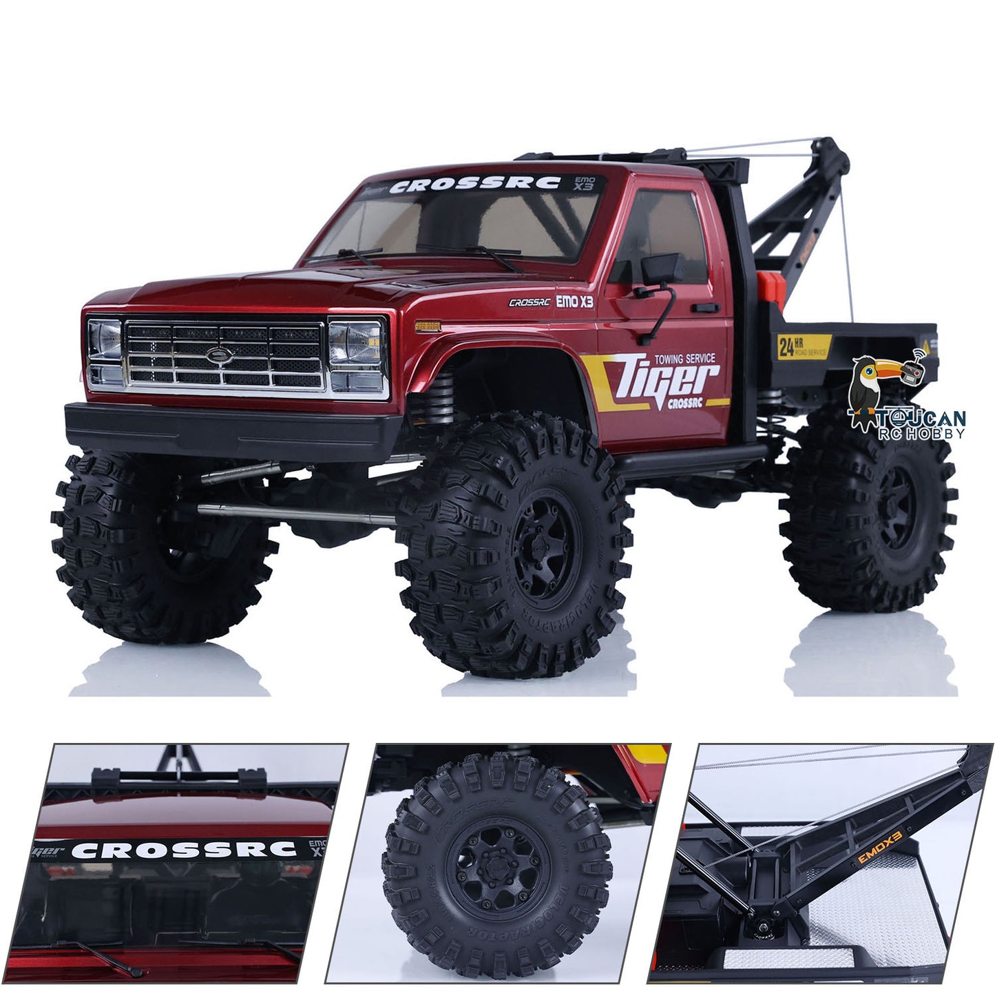 CROSSRC EMO X3 1/8 RC Rescue Towing Car ARTR 4x4 Remote Control Rock Crawler Car Differential Lock Axle Model NO Motor ESC