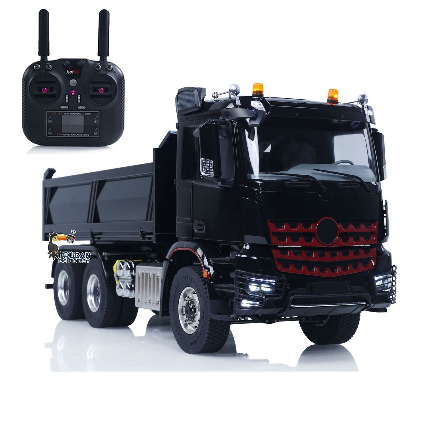 IN STOCK MDMODEL 3348 6x6 Metal Chassis 1/14 RC Hydraulic Dump Truck Remote Control Tipper 2Speed Gearbox Light Sound HotRC Radio RTR or PNP