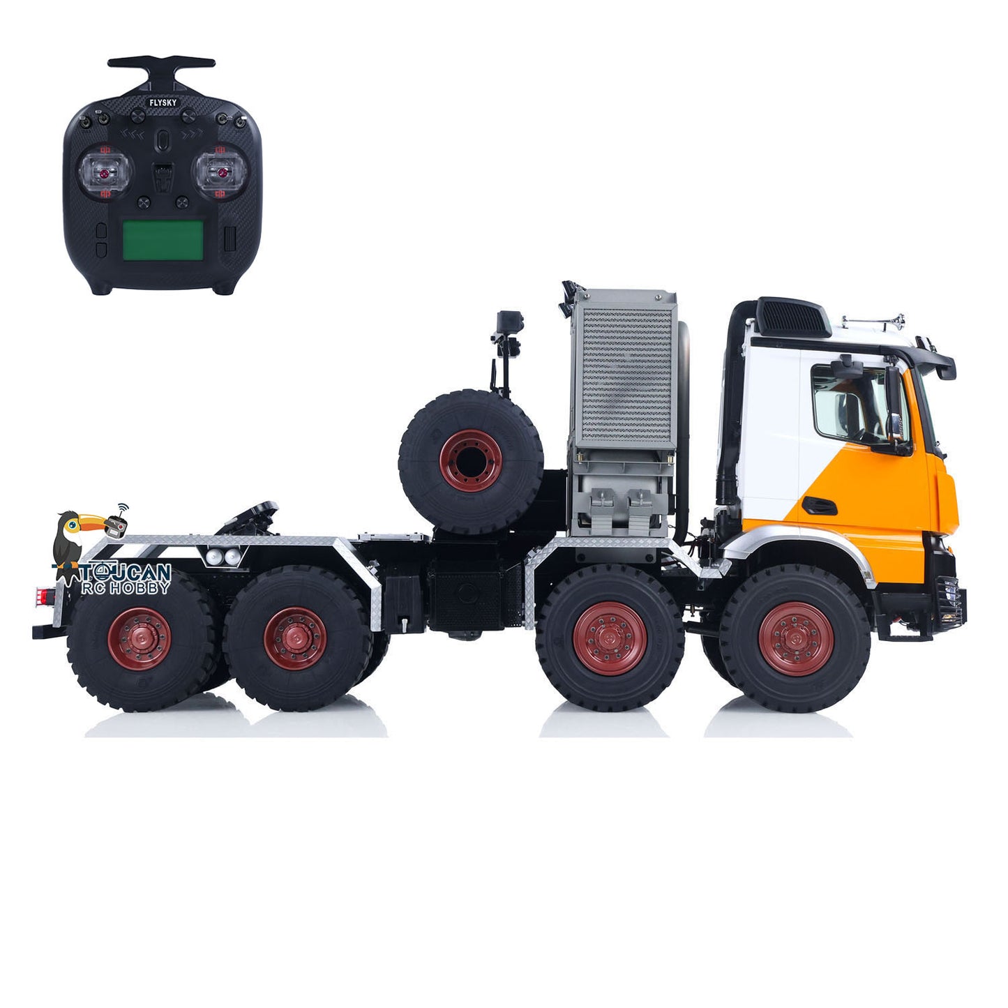 1/14 8x8 Metal RC Off Road Tractor Truck Ar3363 Remote Control Lorry Car Differential Lock Axle 3Speed Gearbox ST8 Radio