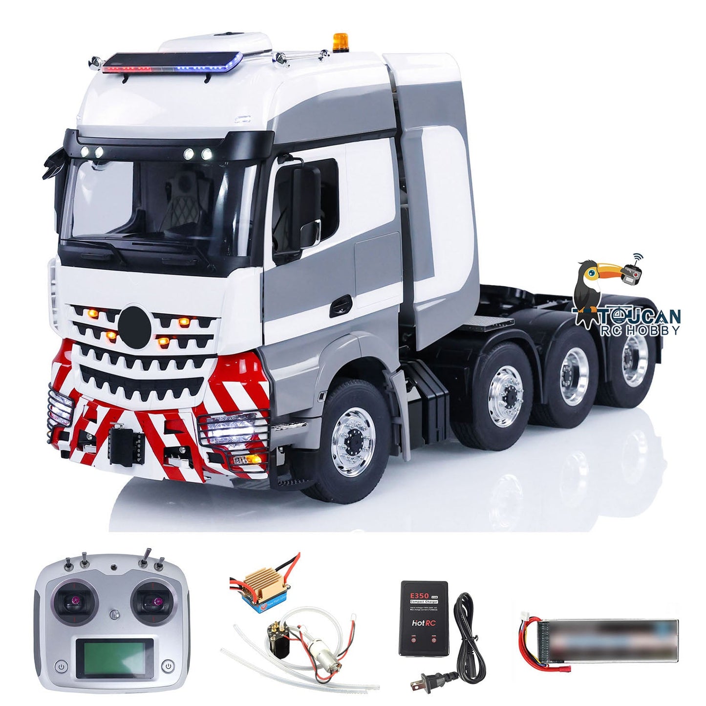1/14 RC Tractor Trucks 8x8 RTR TOUCAN Radio Control Car Model 2-speed Transmission
