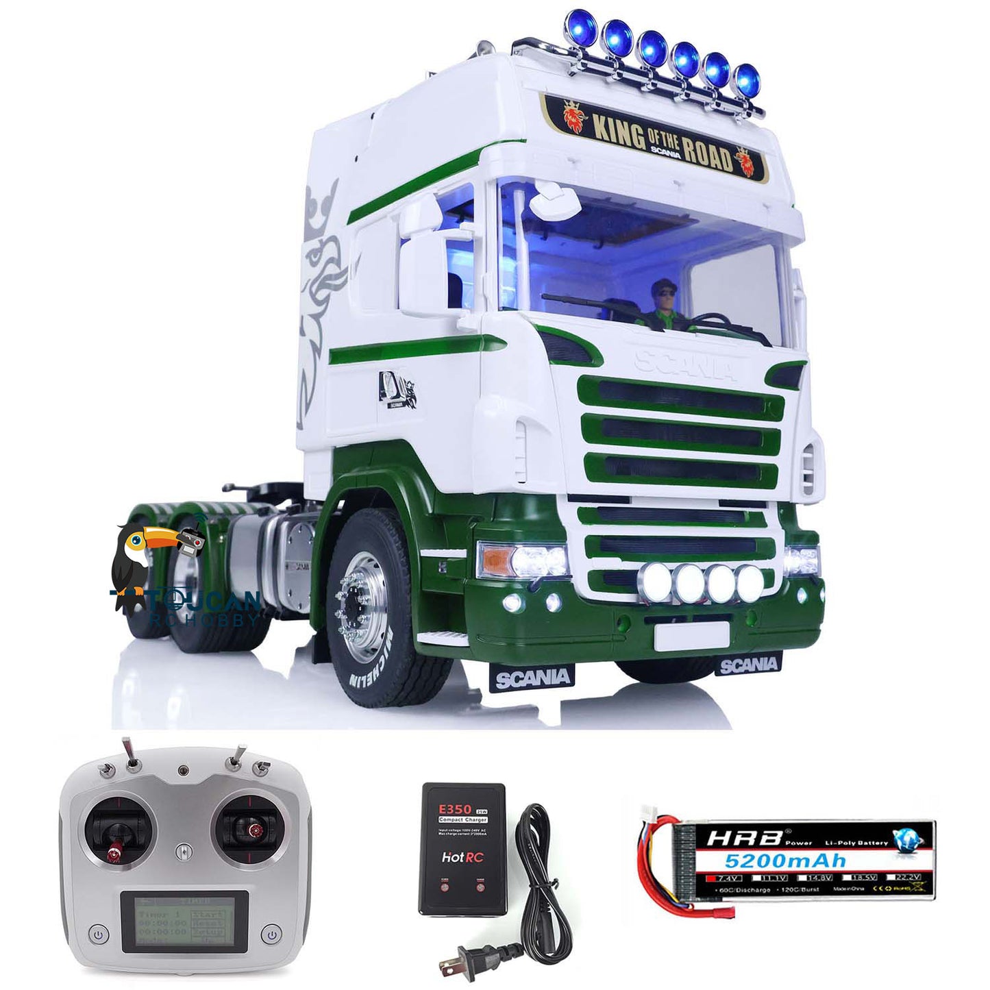 1/14 TOUCAN Metal RC Tractor Truck 6x6 Metal Chassis Remote Control RTR Cars Model