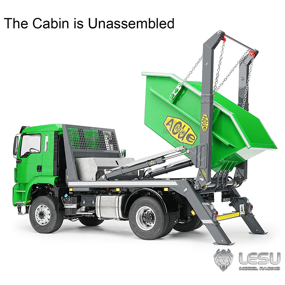 LESU 4X4 1/14 RC Hydraulic Swing Arm Garbage Truck Skip Loader TGS Paintied Car