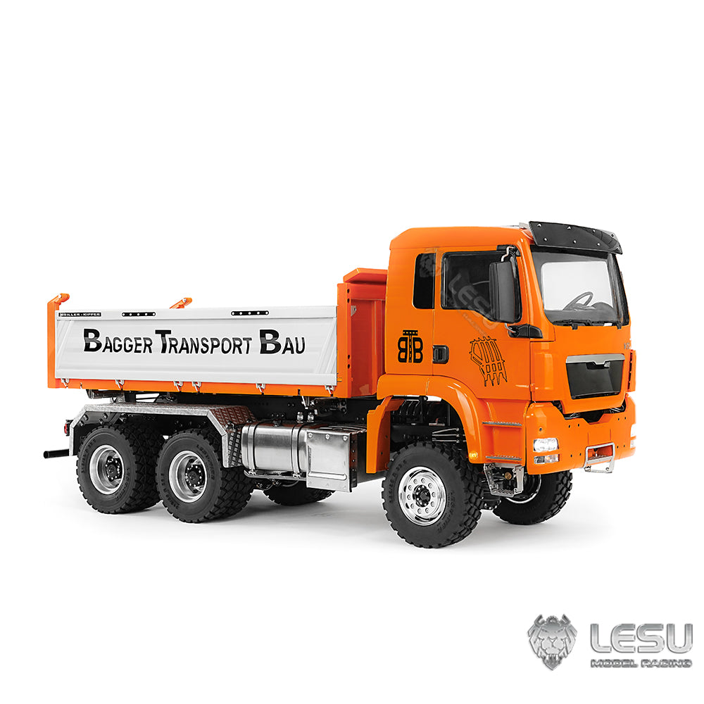 LESU TGS 1/14 RC Hydraulic Dump Truck 6x6 Metal Remote Control Dumper Car Model