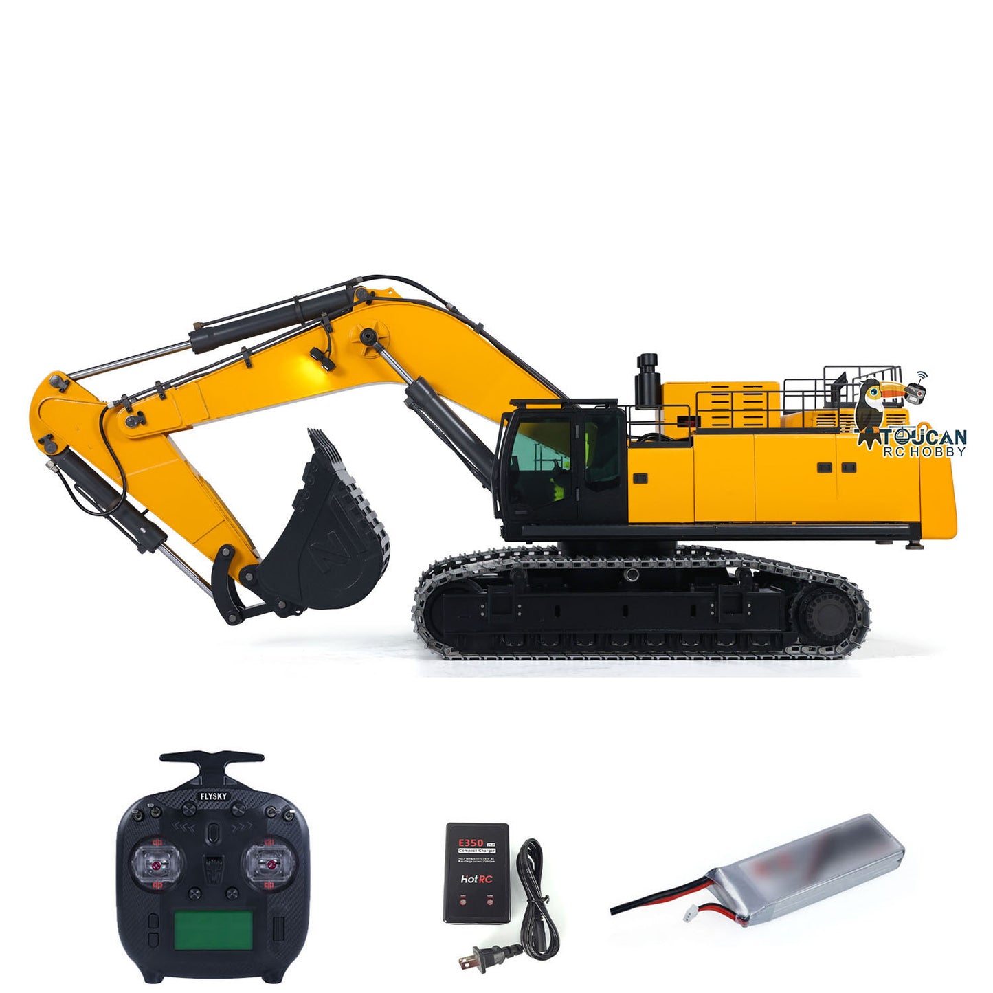 US STOCK ZOOMLION ZE960G 1/12 Metal RC Hydraulic Excavator Double Pump RTR Heavy Digger Emulated Engineering Vehicle Hobby Model