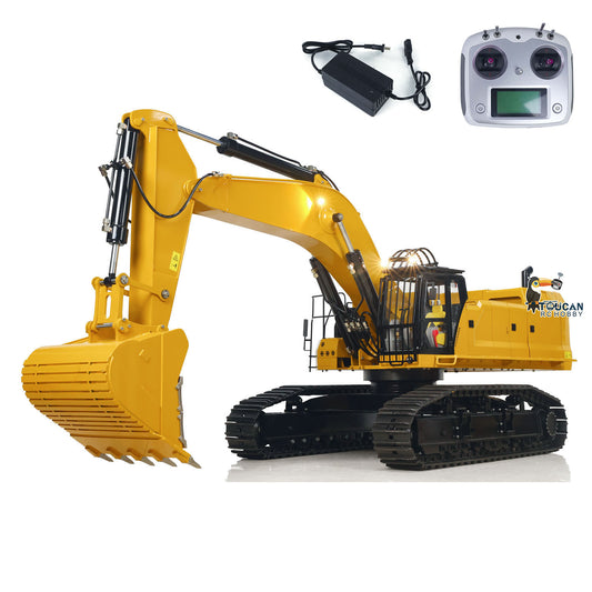 Huge 1/8 RC Hydraulic Excavator 395 Metal Heavy Duty Digger RTR Radio Controlled Construction Vehicles Models Flysky Radio