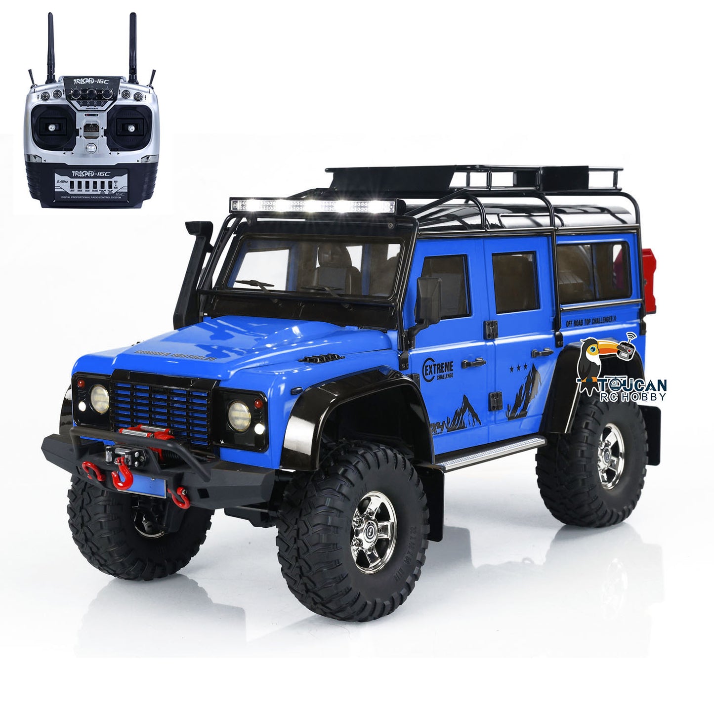 1/10 RC Crawler Car 4x4 Off-road Climbing Vehicle P411 Lights Smoking Winch