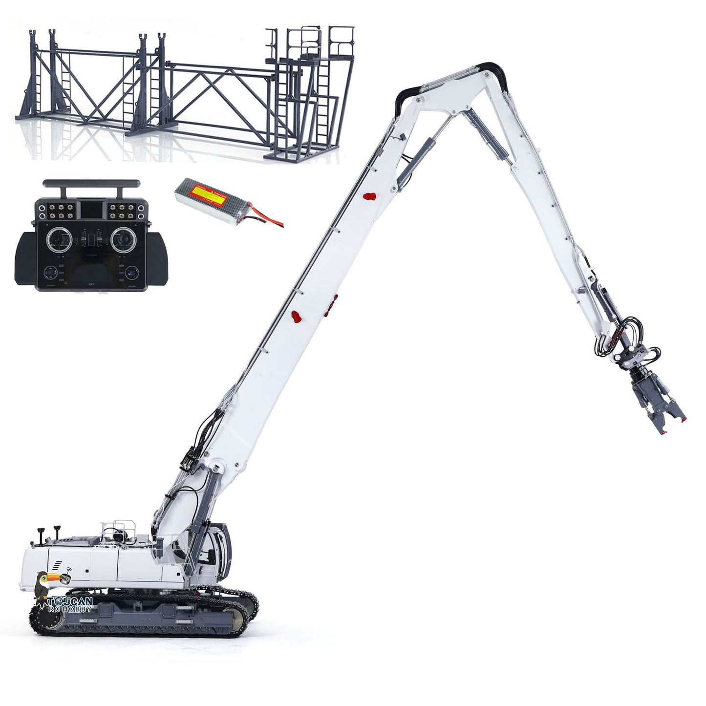IN STOCK LESU 1/14 RC Full Hydraulic Demolition Excavator LR960 RTR Digger Frsky XE Radio RTR Version 960