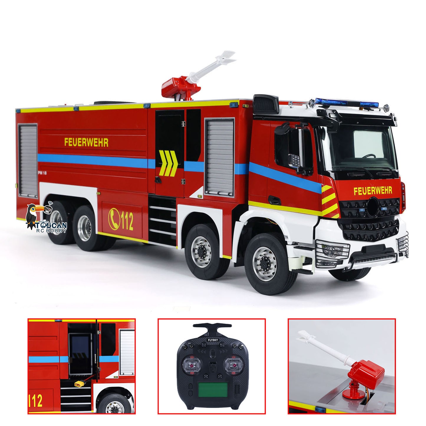 8x4 1/14 Scale Metal RC Fire Fighting Truck Chassis