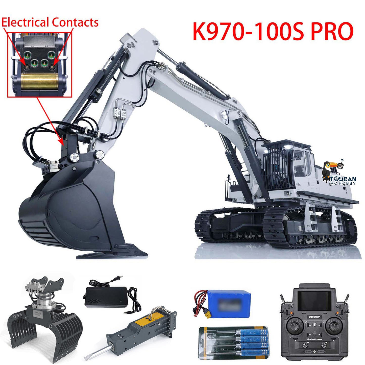 Kabolite K970 100S Pro 1/14 Metal Hydraulic RC RTR Excavator Digger