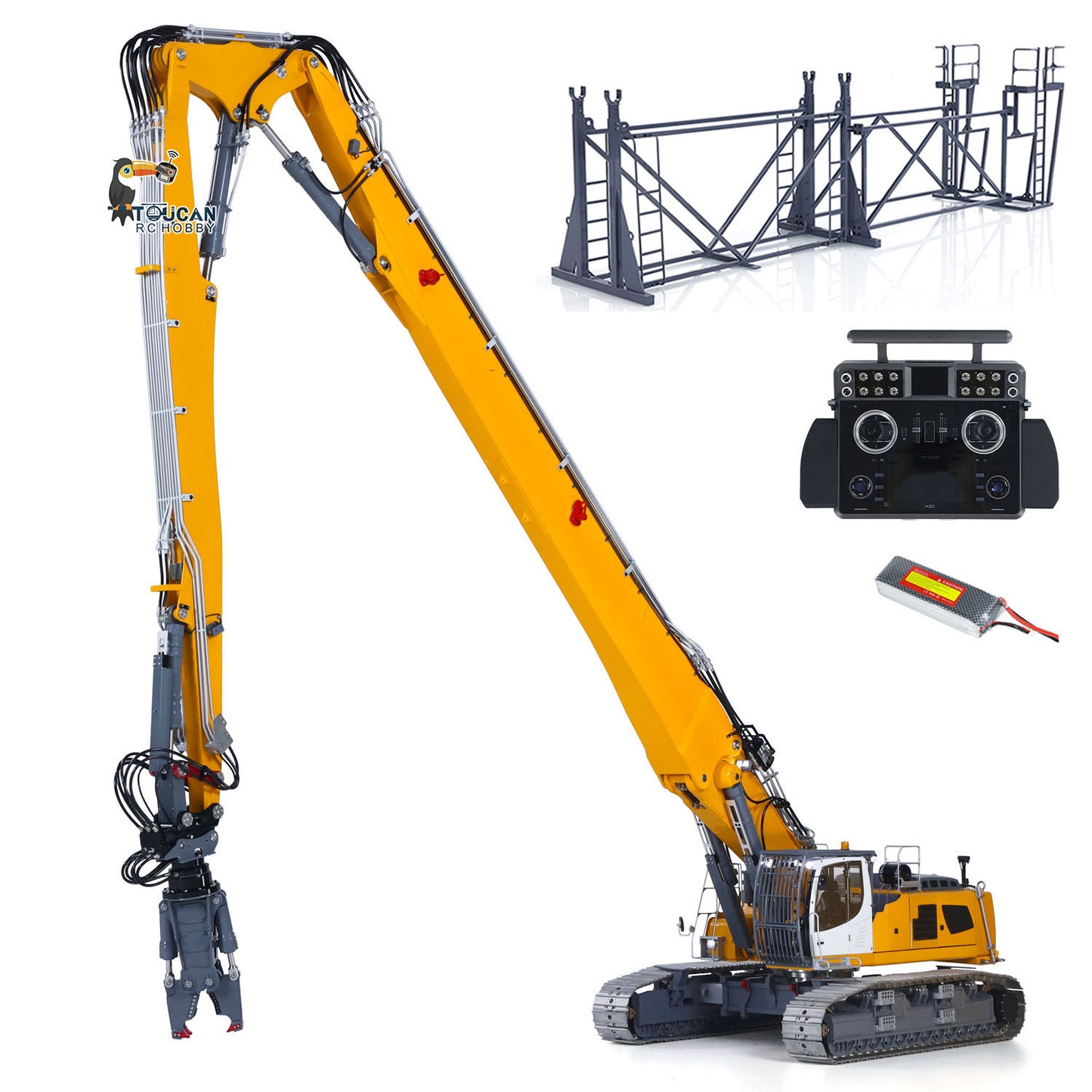 IN STOCK LESU 1/14 RC Full Hydraulic Demolition Excavator LR960 RTR Digger Frsky XE Radio RTR Version 960