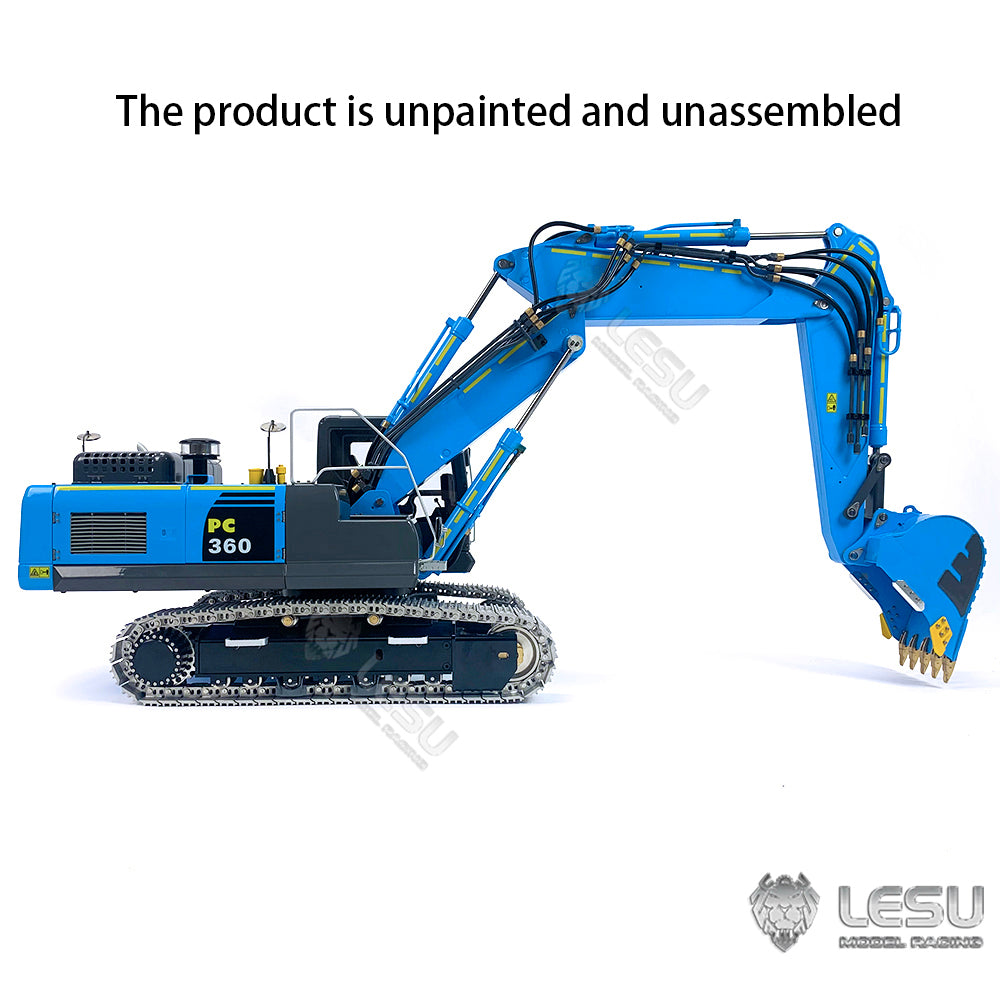 LESU 1/14 RC Hydraulische Bagger AOUE-ET36L 3-Arme Komatsu PC360 Elektrische Bagger Kits