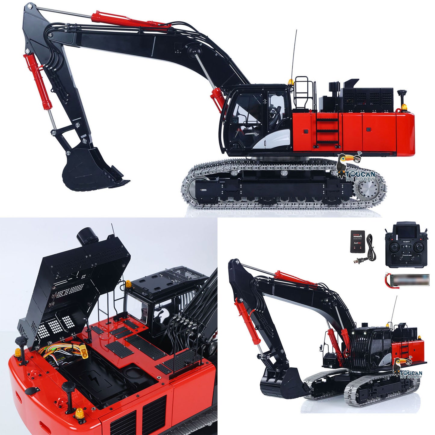 LESU 1/14 RC Hydraulic Excavator Aoue ZX490 RTR CNC Metal 6CH Valve Light Sound Paladin PL18EV Lite