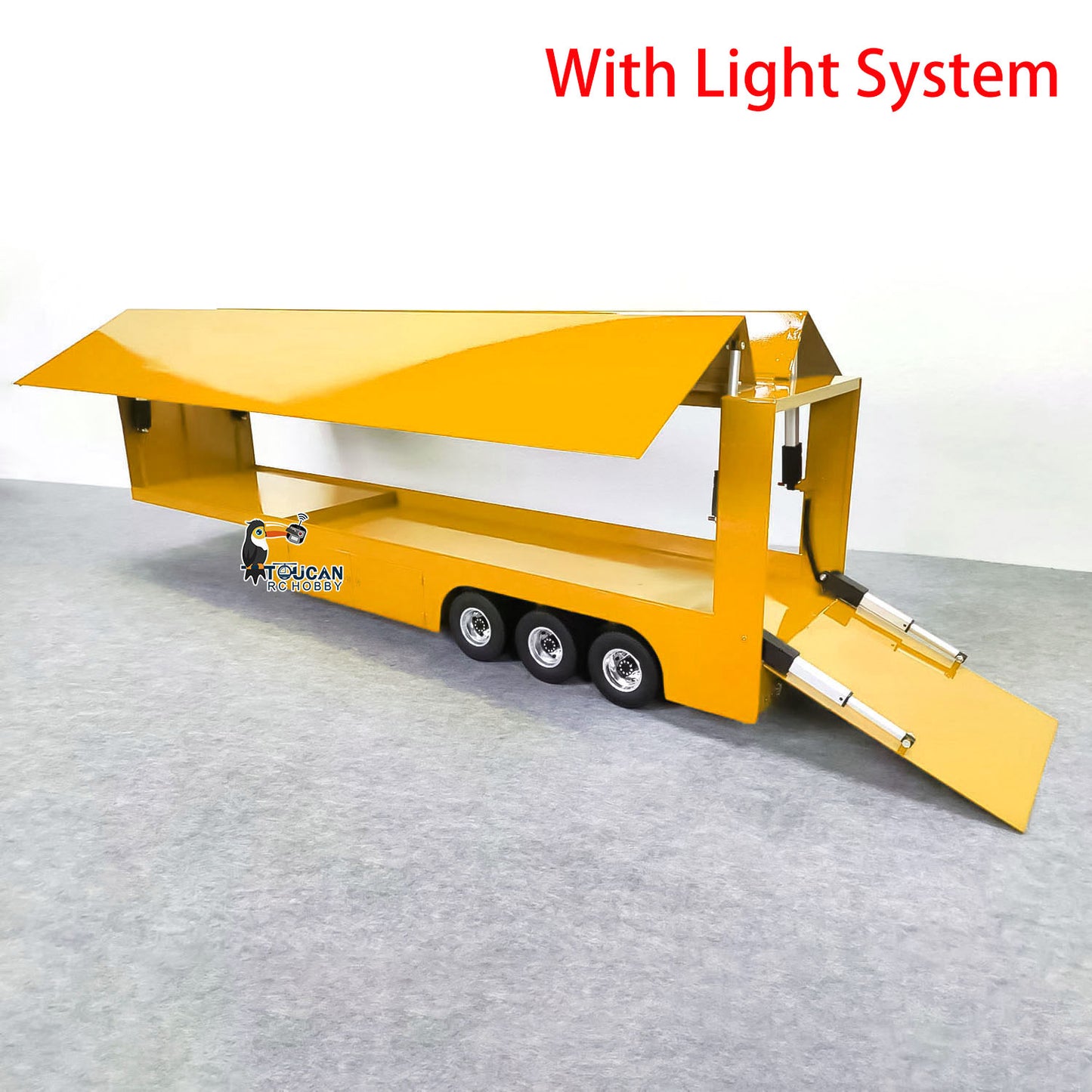 Véhicules de scène mobiles télécommandés 1:14 RC Camion remorque Roadshow avec lumières