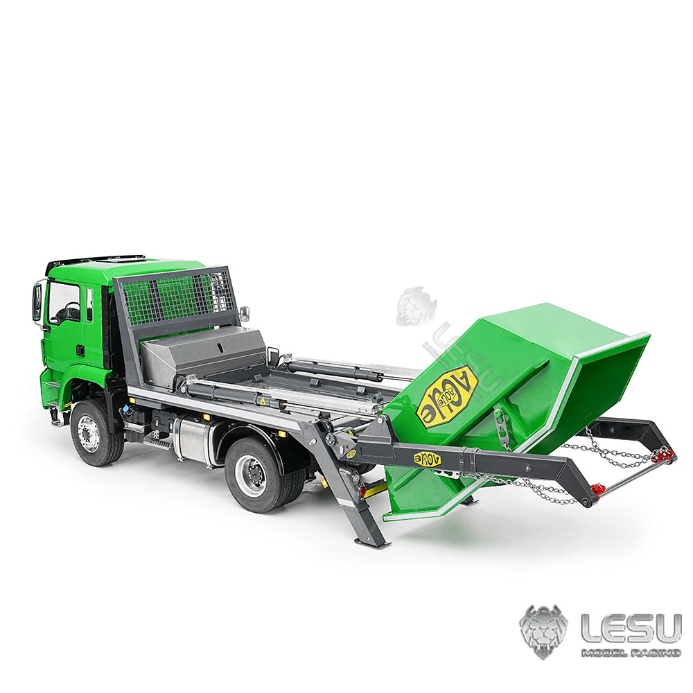 LESU 4X4 1/14 RC Hydraulic Swing Arm Garbage Truck Skip Loader TGS Paintied Car