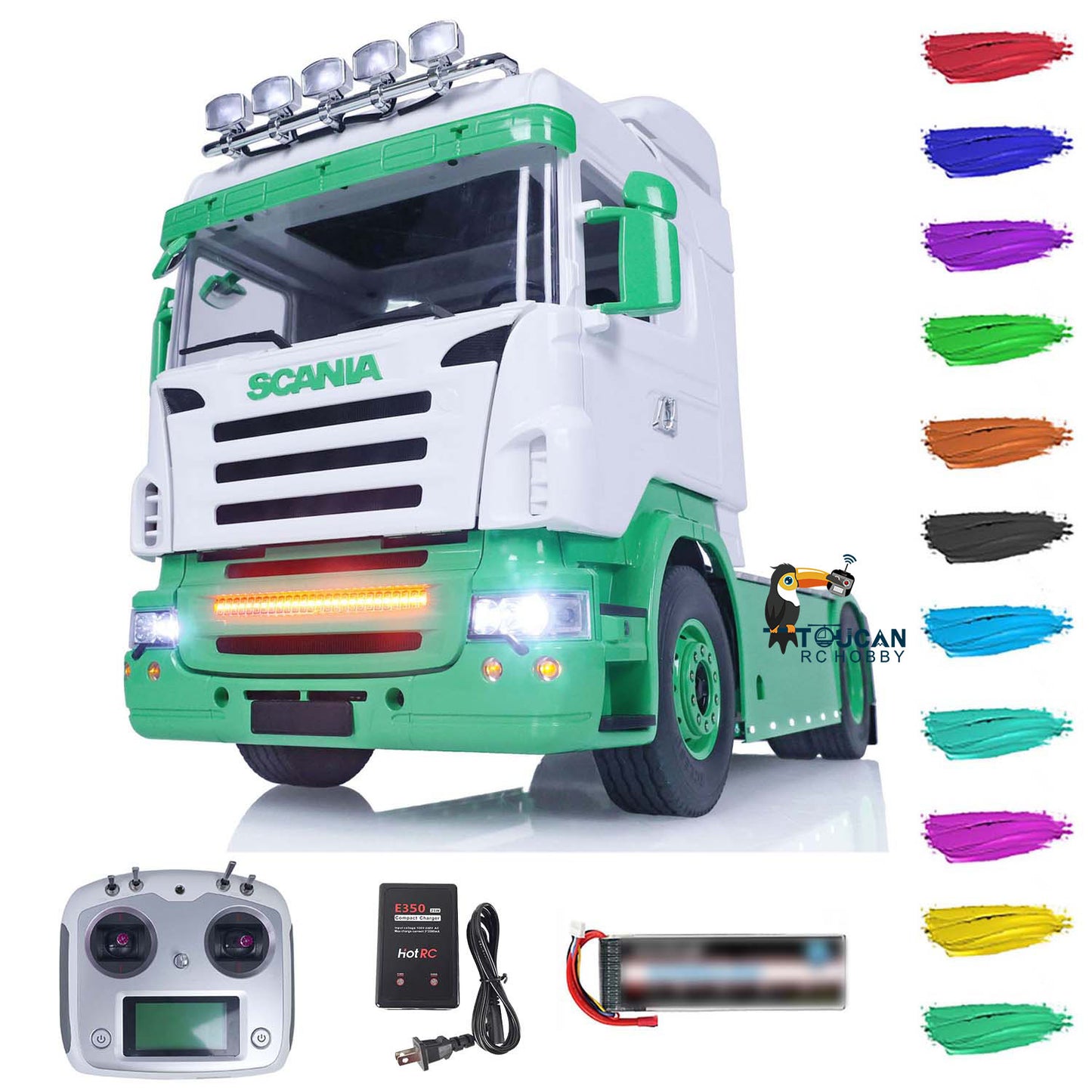 1/14 4X4 RC Sattelzugmaschine LESU Metallchassis RTR 801B Kabine