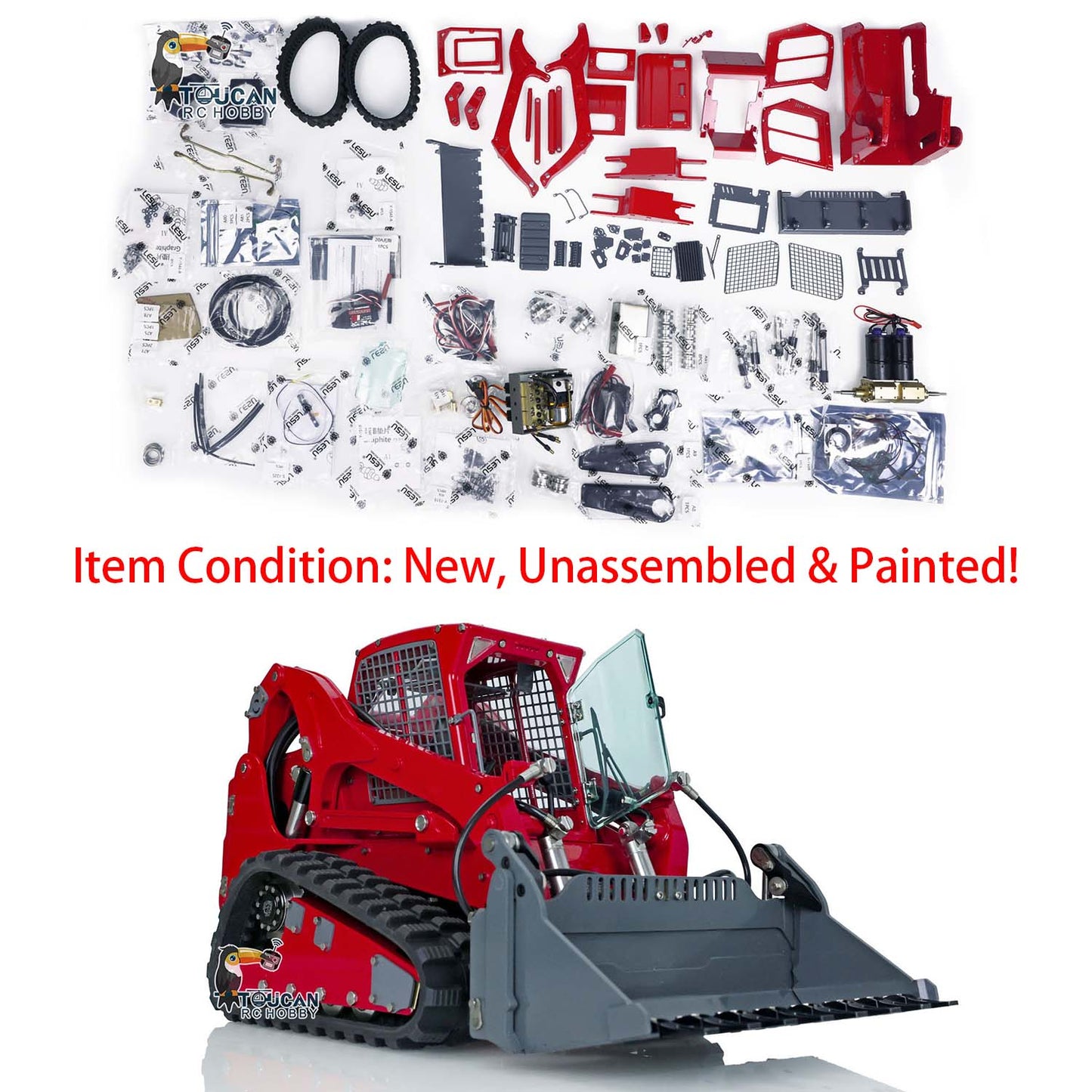 LESU 1/14 RC Metall Hydraulische Aoue LT5 Lackiert Unmontiert Raupen Kompaktlader B0008