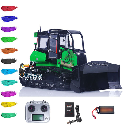 LESU Metall Aoue 1/14 RC Hydraulische Planierraupe Lackiert Montiert RTR Bulldozer 850K B0005