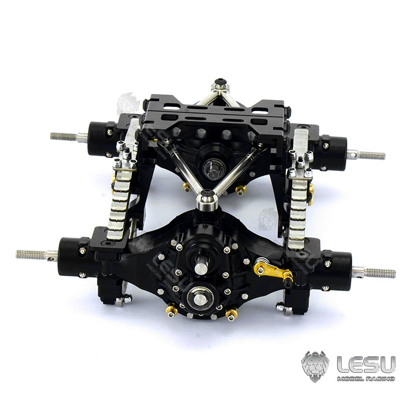 LESU Metal Rear Suspension Set Pneumatic Suspension for TAMIYA 1/14 RC Truck Axles DIY