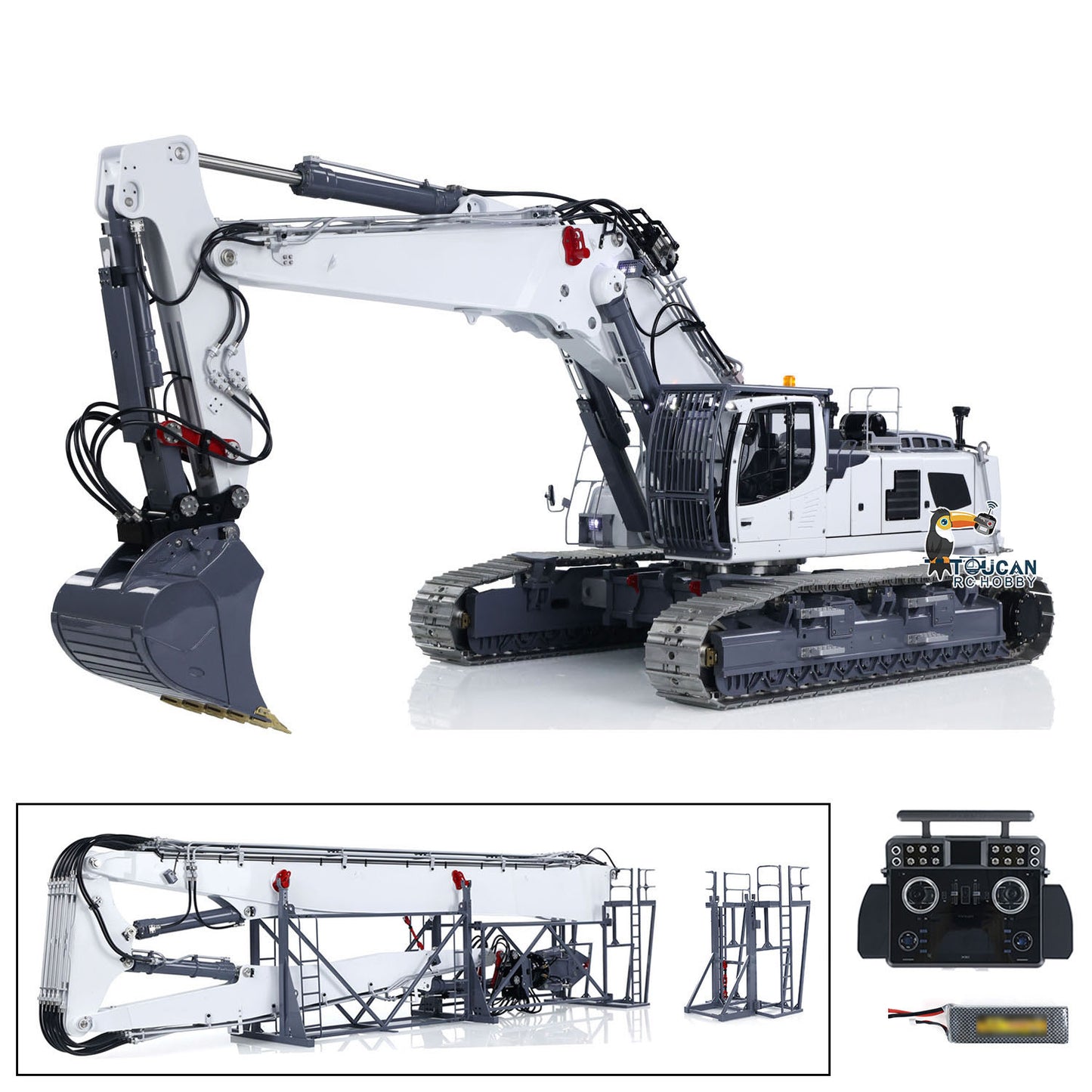 LESU 1/14 RC Heavy Full Hydraulic Excavator LR960 RTR Demolition Digger Model XE Radio