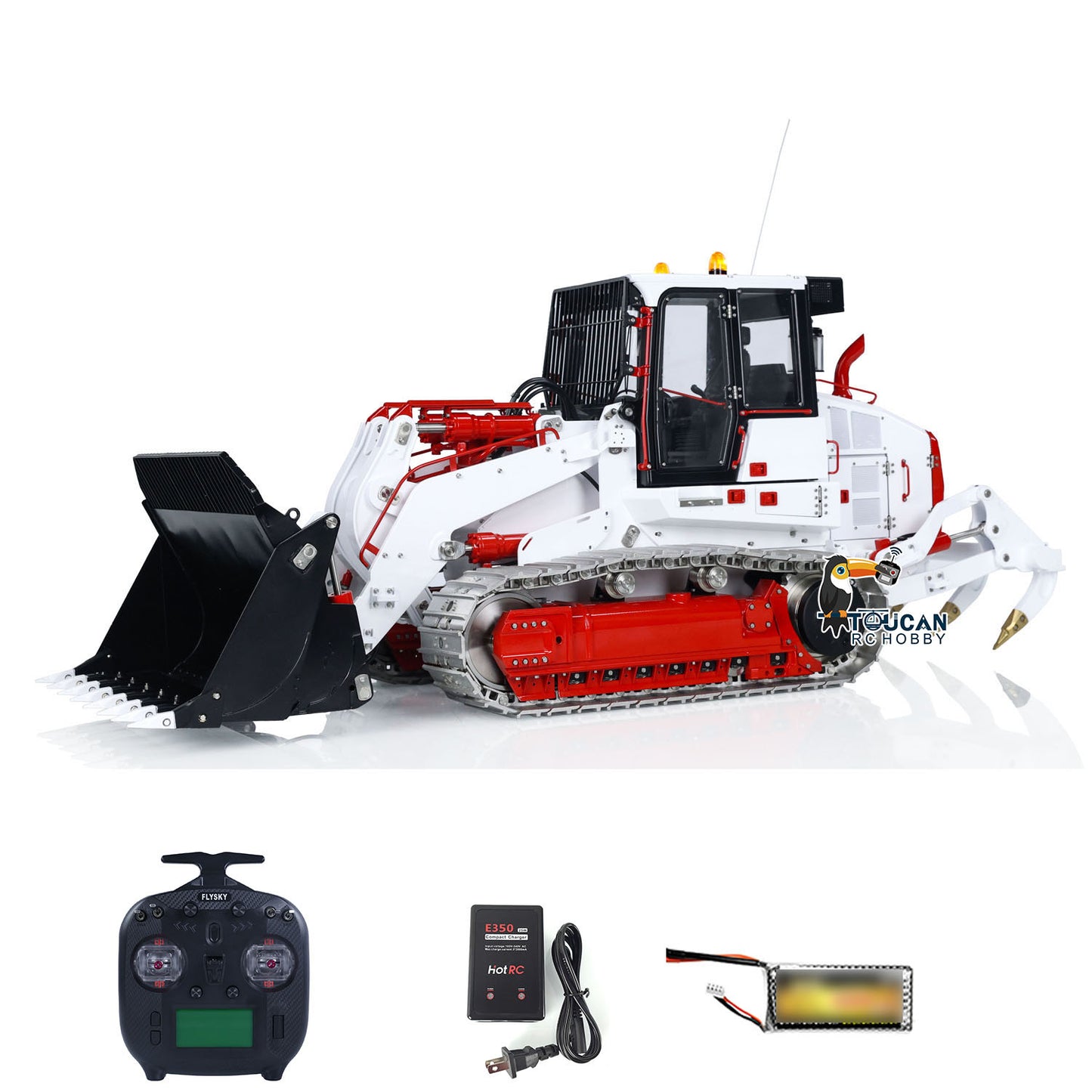 Chargeur hydraulique RC 1/14 LESU 973K RTR RC Voiture à chenilles Godet ouvrable Charrue arrière