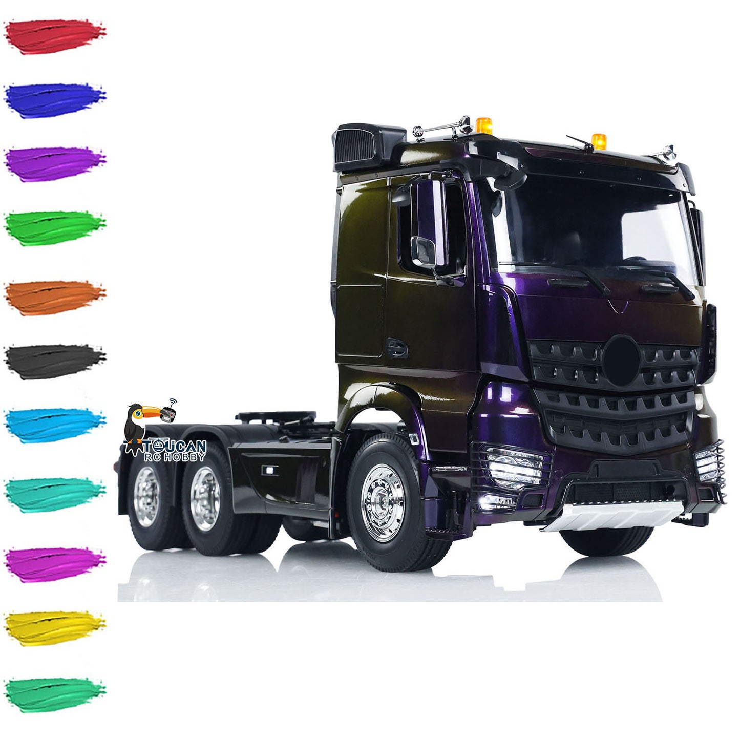 Camion tracteur RC 1/14 6x4 Voiture RC Modèle assemblé peint