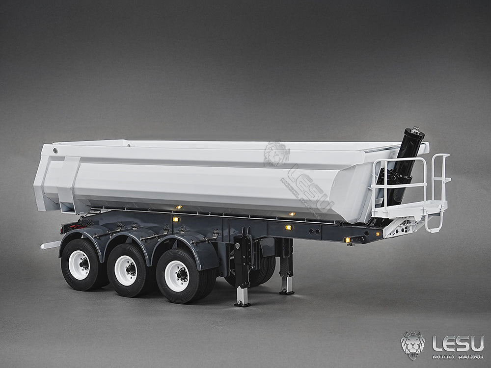Metal LESU 3Axles 1/14 Hydraulic Dump Trailer for RC Tractor Truck DIY TAMIYA Radio Controlled Lorry Car 1851 3363 R470 770S