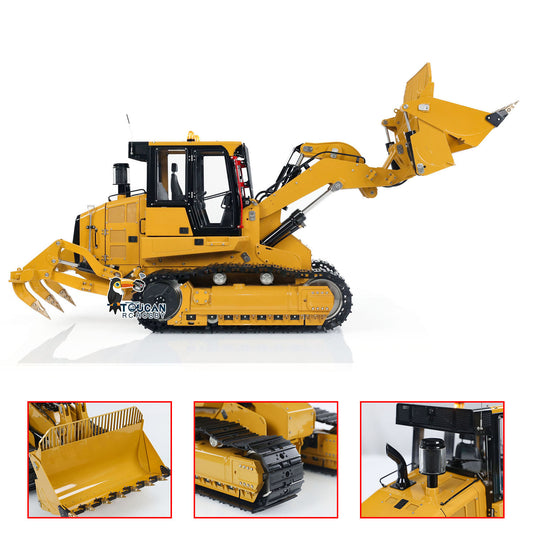 LESU 1/14 RC Hydraulic Loader Upgrade 973K Tracked Car Openable Bucket Rear Plow Painted Assembled PNP
