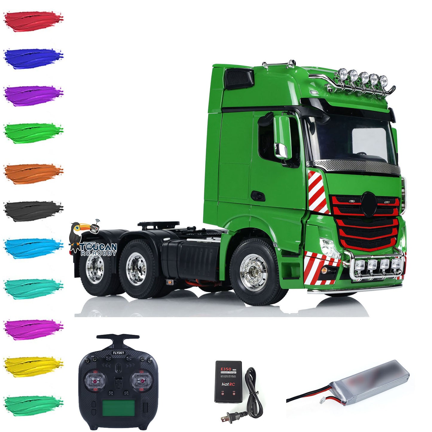 Camion tracteur télécommandé 1/14 RC 6x4 3363 Modèle RTR Radio ST8 Batterie