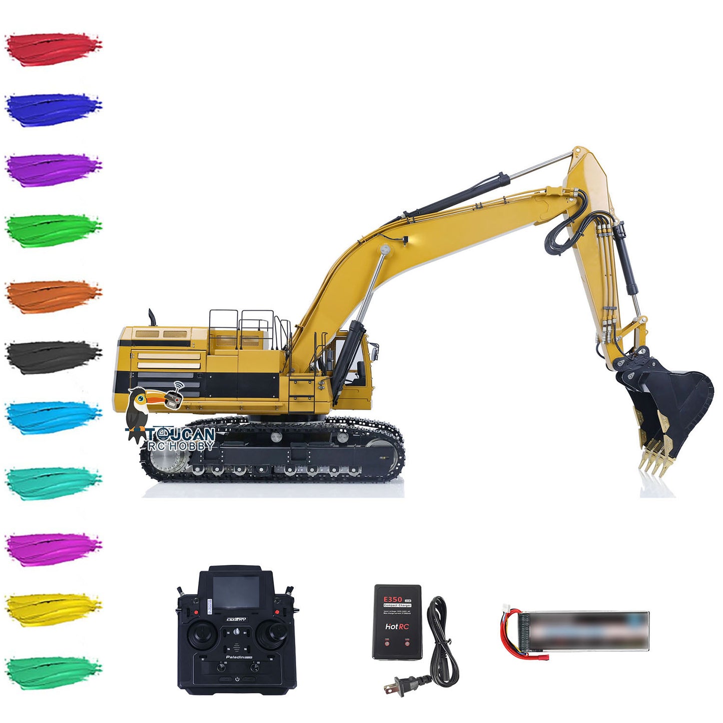 LESU Metal 1/14 RC Hydraulic Excavator C374F Radio Controlled Digger Heavy Machine Paladin PL18EV LITE Battery Sound Smoke RTR or PNP