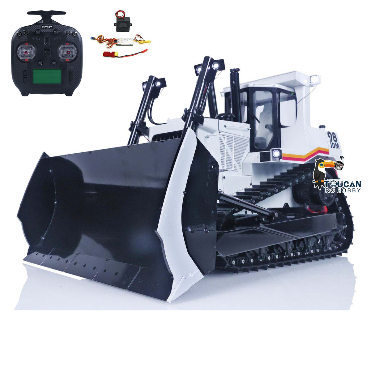 JDM-98 1/14 JDMODEL DXR2 Metal Hydraulic RC PNP Bulldozer With 201 New Sound System